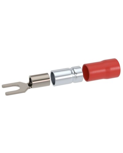 Наконечник вилочный НВИ 0,25-1,5 М6 (D6,4мм) (100 шт) (2A16P-DS-PVC). Наконечник вилочный с изолированным фланцем ПВХ, двойная гильза. ДКС в Ижевске