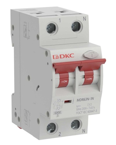 YON max MDR, 1P+N, 30mA, 20A, 6kA, А (MDR63N-1N2C20-A). Автоматический выключатель дифференциального тока. ДКС в Ижевске