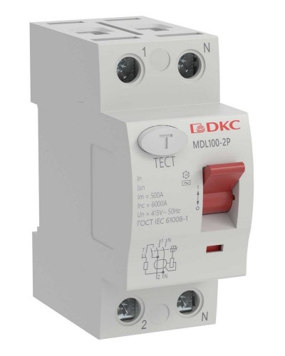 YON MAX MDL100 ВДТ, 2P, 30mA, 16A, АС (MDL100-2P2-16-AC). Автоматический выключатель дифференциальный (УЗО). ДКС в Ижевске