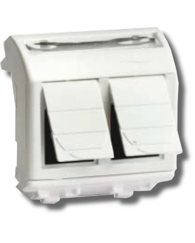 Розетка RJ-45 Brava 2 модуля белая (76459B): Розетка компьютерная с двумя разъёмами в Ижевске