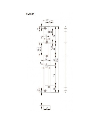 FLH24. Запорная планка длинная. dormakaba в Ижевске