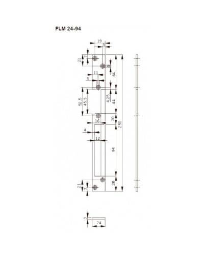 FLH24-94. Запорная планка длинная. dormakaba в Ижевске