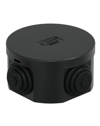 Коробка JBR065 D=65х35, 4 вых., IP44, черная (44004BL-1). Коробка монтажная. Экопласт в Ижевске