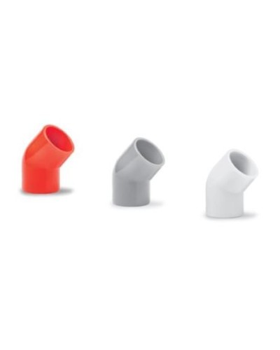 Ecoplast поворот 45гр., для аспирационной системы D25, АБС, красный (10 шт) (49225-10). Поворот для аспирационной системы. Экопласт в Ижевске