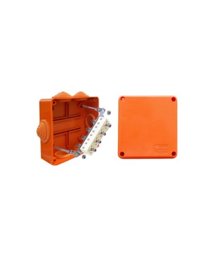 Коробка JBS100 100х100х55, 6 вых., 4P (0,15…4мм²) (43147HF): Коробка монтажная, огнестойкая, без галогена в Ижевске