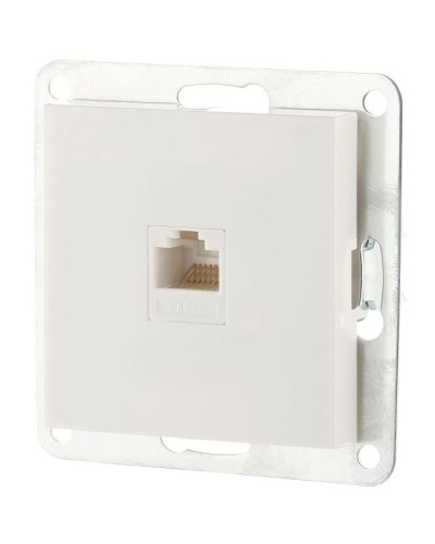 Розетка RJ-45 кат.5е с накладкой, белый LK80 (846104-1). Розетка компьютерная. Экопласт в Ижевске