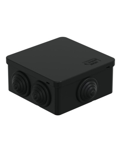 Коробка JBS101 100х100х55, 6 вых., IP55, черная (44037BL-1). Коробка монтажная. Экопласт в Ижевске