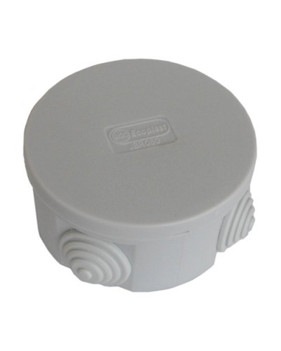Коробка JBR080 D=80х40, 4 вых., IP44, серая (44005). Коробка монтажная. Экопласт в Ижевске