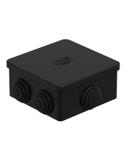 Коробка JBS080 85х85х40, 6 вых, IP44, черная (44006BL-1). Коробка монтажная. Экопласт в Ижевске