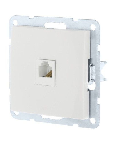 Розетка RJ-45 кат. 5е с накладкой, белый LK60 (866104-1). Розетка компьютерная. Экопласт в Ижевске