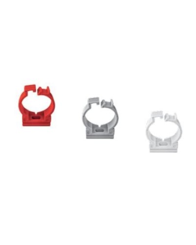 Ecoplast держатель с защелкой для труб D25, АБС, красный (50 шт) (49625-50). Держатель с защелкой для аспирационной системы. Экопласт в Ижевске