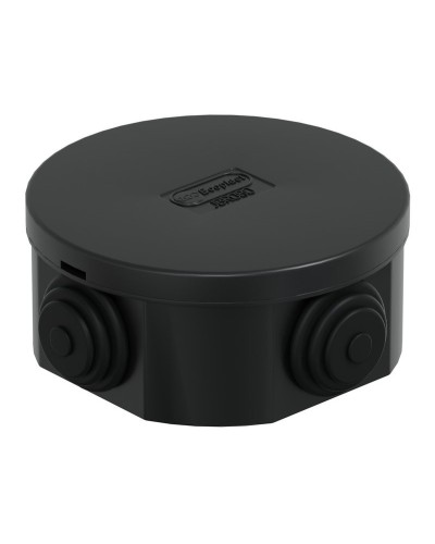 Коробка JBR080 D=80х40, 4 вых., IP44, черная (44005BL-1). Коробка монтажная. Экопласт в Ижевске