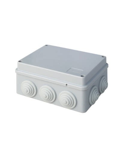 Коробка JBS150 150х110х70, 10 вых., 6P (0,15...2,5мм²) серая (43069HF-GR). Коробка монтажная, огнестойкая, без галогена. Экопласт в Ижевске