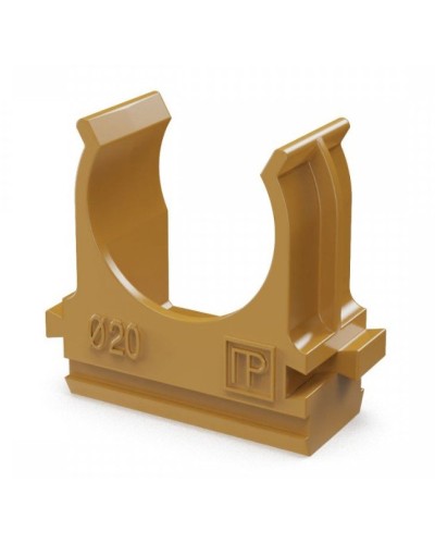 Крепёж-клипса для труб АБС-пластик бук D20 (100 шт) (PR13.0046). Крепление для труб ПВХ. Промрукав в Ижевске