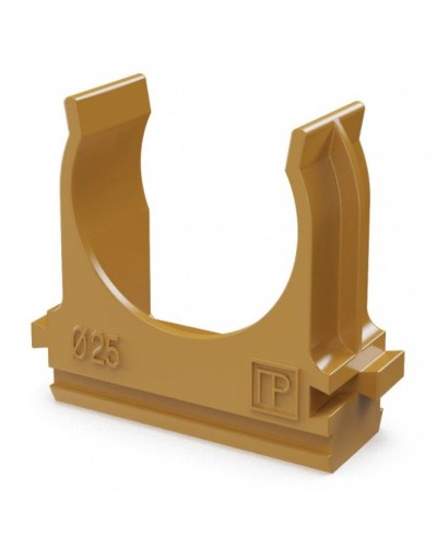 Крепёж-клипса для труб АБС-пластик бук D25 (100 шт) (PR13.0047). Крепление для труб ПВХ. Промрукав в Ижевске