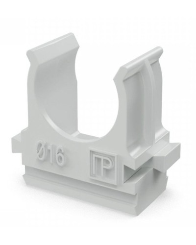 Крепеж-клипса для труб АБС-пластик в п/э D16 (100 шт) (PR.02616). Крепление для труб ПВХ. Промрукав в Ижевске