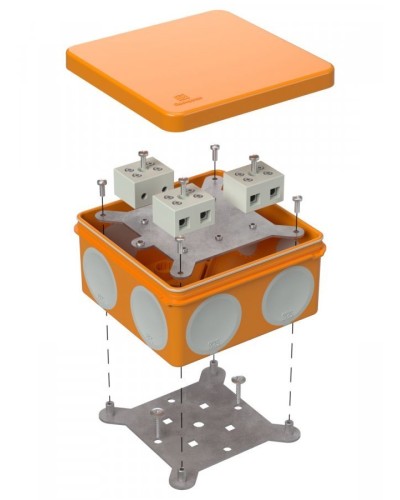 Коробка огнестойкая 100х100х50 (60-0300-FR10.0-6). Коробка огнестойкая для открытой установки. Промрукав в Ижевске