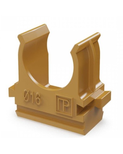 Крепёж-клипса для труб АБС-пластик бук D16 (100 шт) (PR13.0045). Крепление для труб ПВХ. Промрукав в Ижевске