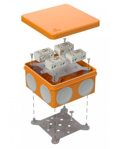 Коробка огнестойкая 100х100х50 (60-0300-FR6.0-4-8-Р Е15-Е60). Коробка огнестойкая для открытой установки. Промрукав в Ижевске