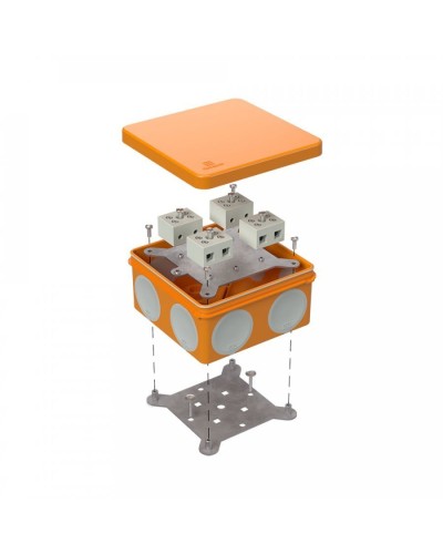 Коробка огнестойкая 100х100х50 (60-0300-FR10.0-8). Коробка огнестойкая для открытой установки. Промрукав в Ижевске