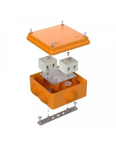 Коробка огнестойкая 100х100х50 для о/п (40-0300-FR10.0-4). Коробка огнестойкая для открытой установки. Промрукав в Ижевске