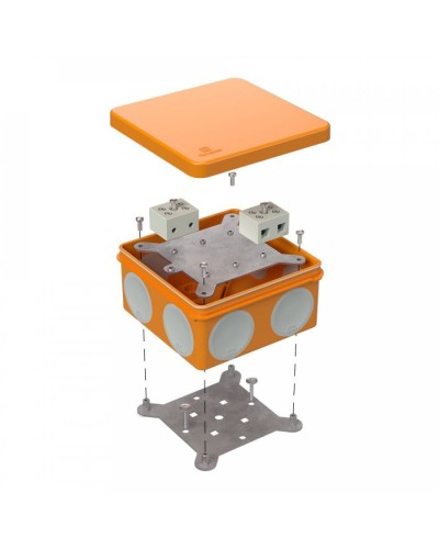 Коробка огнестойкая 60-0300-FR2.5-4 Е15-Е120 100х100х50. Коробка огнестойкая для открытой установки. Промрукав в Ижевске