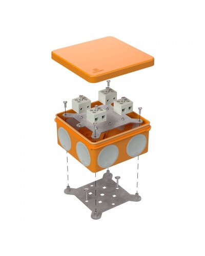 Коробка огнестойкая 100х100х50 (60-0300-FR2.5-8). Коробка огнестойкая для открытой установки. Промрукав в Ижевске