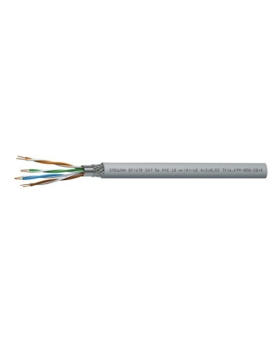 СПЕЦЛАН SF/UTP Cat 5e PVC LSнг(А)-LS 4х2х0,52. Кабель «витая пара» (LAN) для структурированных систем связи. Спецкабель в Ижевске