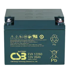 CSB EVX 12260. Аккумулятор герметичный свинцово-кислотный. CSB