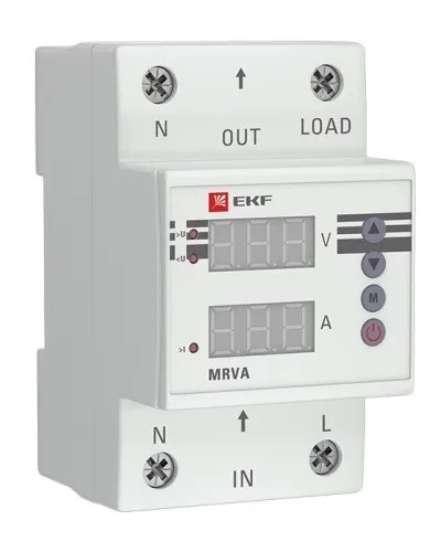 MRVA 63A PROxima (MRVA-63A). Реле напряжения и тока с дисплеем. EKF в Ижевске