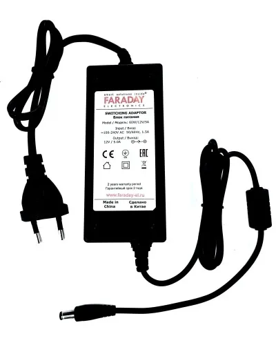 60W/12V/5A. Импульсный блок питания в пластиковом корпусе. FARADAY в Ижевске