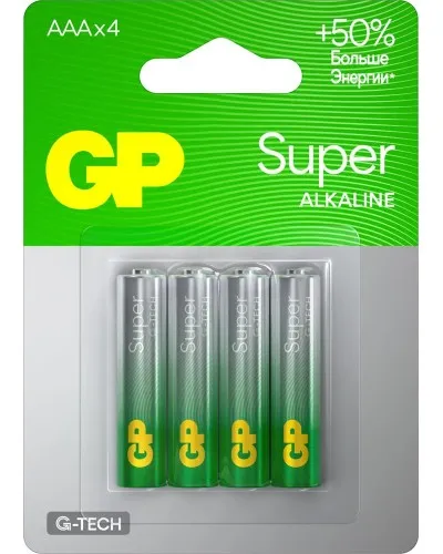 GP Super Alkaline 15A AA (GP 15AA21-2CRSBC4), упак. 4 шт. БЛИСТЕР. Алкалиновые батарейки. GP Batteries в Ижевске