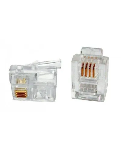 PLUG-6P4C-P-C2-100 (100 шт). Разъем RJ-12. Hyperline в Ижевске
