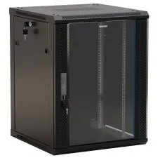 TWB-FC-1866-GP-RAL9004. Шкаф телекоммуникационный 19 настенный 18U. Hyperline