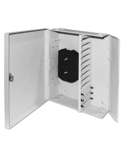 FO-WBX-12xSLT-W140H42-96UN-GY. Кросс оптический настенный. Hyperline в Ижевске