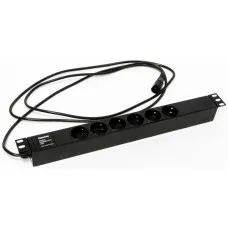 SHE19-6SH-2.5IEC. Блок розеток 19. Hyperline