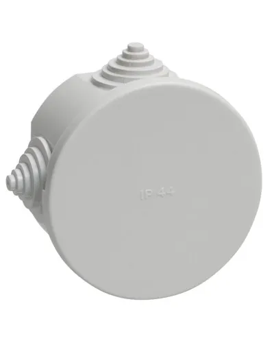 Коробка распаячная КМ41237 D75х40 открытой проводки IP44 4 гермоввода серая (UKO11-075-040-000-K41-44). Коробка распаячная безгалогенная (HF). IEK в Ижевске