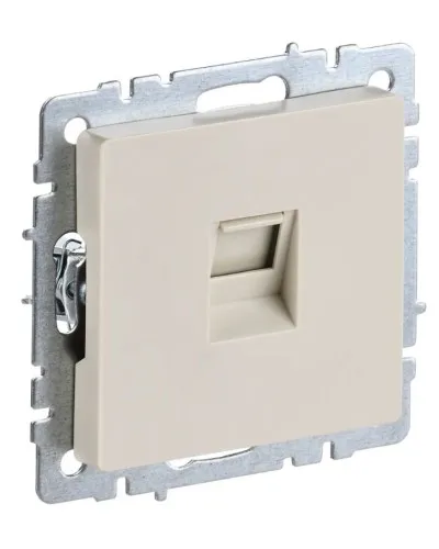 Розетка RJ45 РК10-БрКр кат.5E бежевый BRITE (BR-K10-1-K10). Розетка компьютерная. IEK в Ижевске