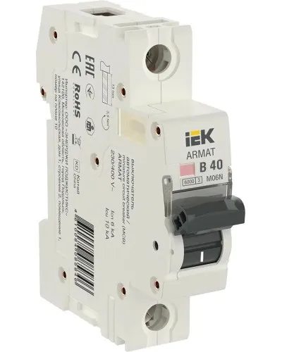 M06N 1P B 40А 6кА ARMAT (AR-M06N-1-B040). Автоматический выключатель. IEK в Ижевске