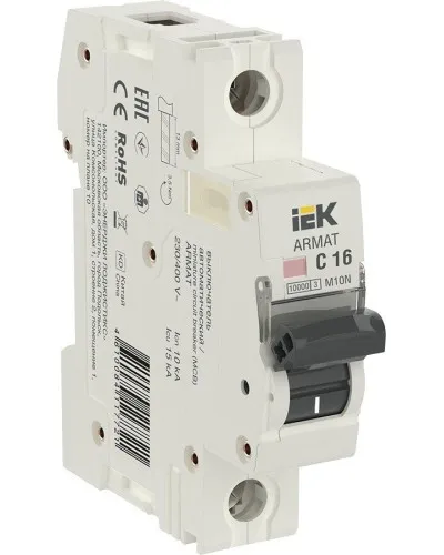 M10N 1P C 16А 10кА ARMAT (AR-M10N-1-C016). Автоматический выключатель. IEK в Ижевске