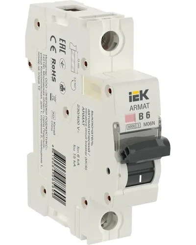 M06N 1P B 6А 6кА ARMAT (AR-M06N-1-B006). Автоматический выключатель. IEK в Ижевске