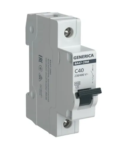 GENERICA ВА47-29М 1P C 40А 4,5кА (MVA21-1-040-C-G). Автоматический выключатель. IEK в Ижевске