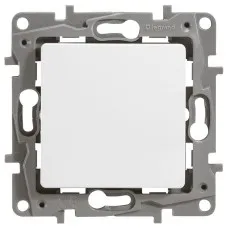 Переключатель 10AX-250В ETIKA, белый (672205). Выключатель. LegranD