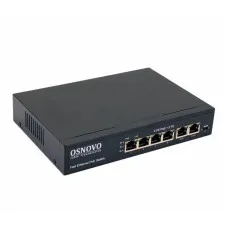 SW-20600(80W). Коммутатор 6-портовый  Fast Ethernet с PoE. OSNOVO