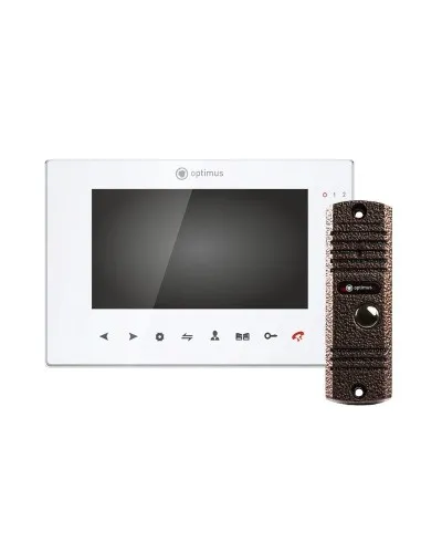 VMH-7.1 (w)+ DSH-E1080 (медь). Комплект видеодомофона. Optimus в Ижевске