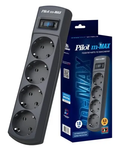 Pilot m-MAX 1.8м. Сетевой фильтр. Pilot в Ижевске