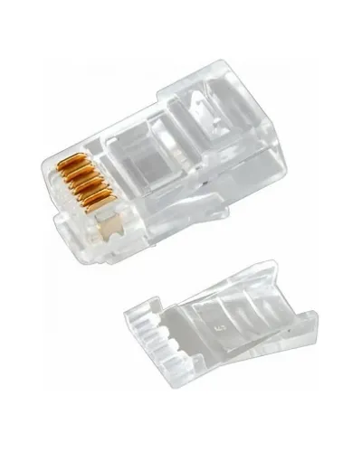 Разъем RJ-45(8P8C) под витую пару, UTP, CAT 6, с вставкой REXANT (05-1031). Разъем RJ-45. Rexant в Ижевске