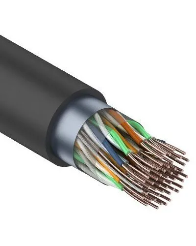 F/UTP, CAT 5, PE, 25PR, 24AWG, OUTDOOR, SOLID, черный, 305м, REXANT (01-1203). Кабель «витая пара» (LAN) для структурированных систем связи. Rexant в Ижевске