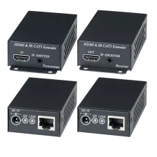 HE02EI. Комплект для передачи HDMI-сигнала с ИК-повторителем. SC&T