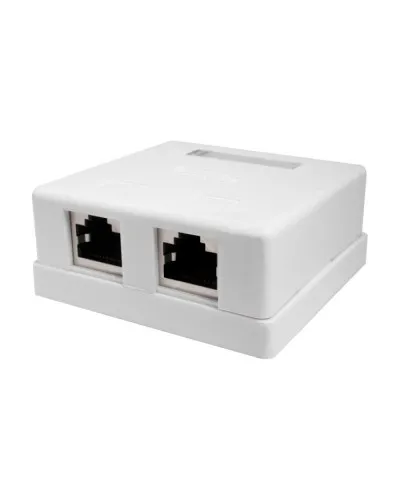 Розетка настенная RJ-45, 8P8C, Cat.5e, 2 порта, FTP (10-0308). Компьютерная розетка. SUPRLAN в Ижевске